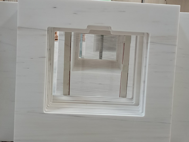 Custom Hotel Bianco Dolomiti Marble Vanity Tops for Las Vegas Wynn