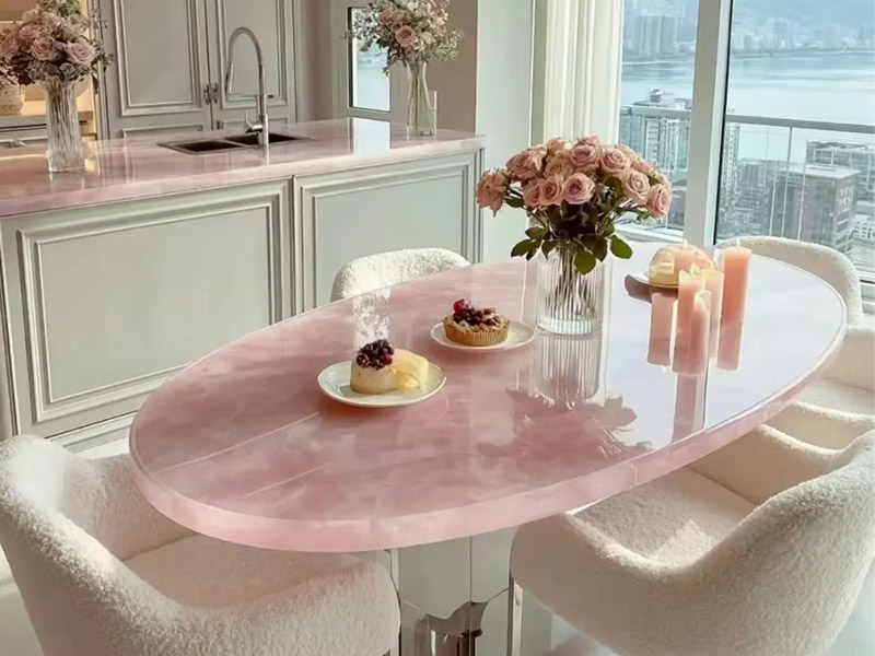 Custom Pink Onyx Marble Countertops / Vanity Tops Suppliers