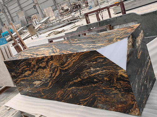 Custom Fabricate Brazil Cosmic Black Fusion Granite Slab Countertops