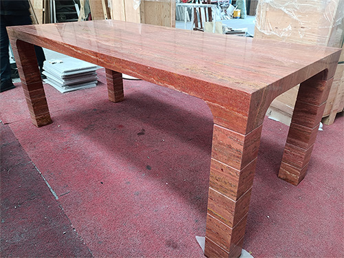 Iran Red Travertine Slabs Marble Stone Customize Suppliers