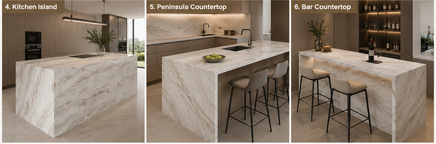 taj mahal quartzite countertops