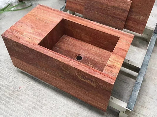Iran Red Travertine Slabs Marble Stone Customize Suppliers