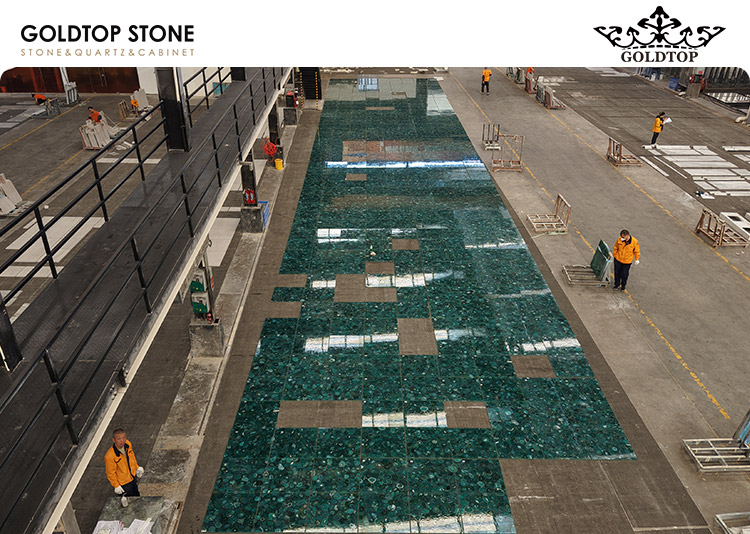 The Ivy Asia Chelsea Project | Green Agate Backlit Floor Tiles Supplier