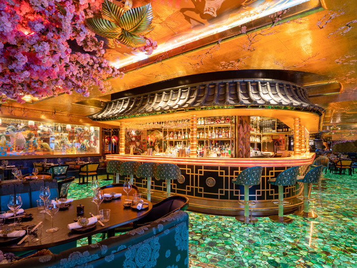 The Ivy Asia Chelsea Project | Green Agate Backlit Floor Tiles Supplier