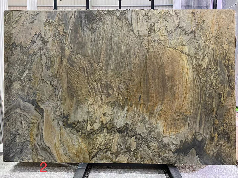 Shangri-La Brown Quartzite Slab For Feature Wall / Countertops