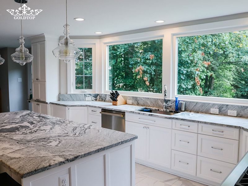 Viscount White Granite Kitchen Countertops