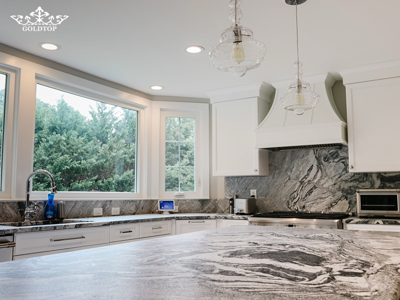 Viscount White Granite Kitchen Countertops