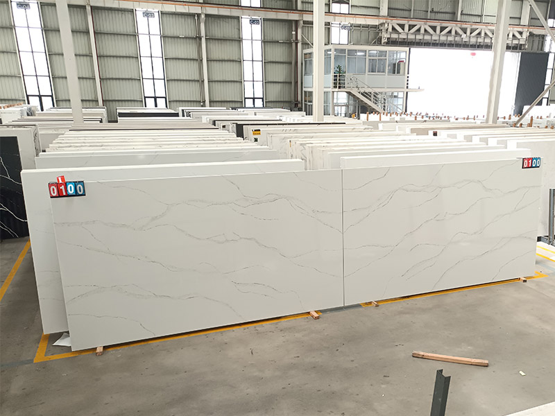 Polished 5061 Wave Extra Quartz Slab