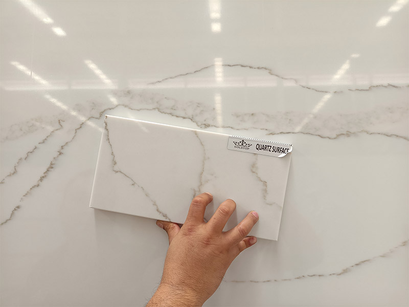 Polished 5061 Wave Extra Quartz Slab