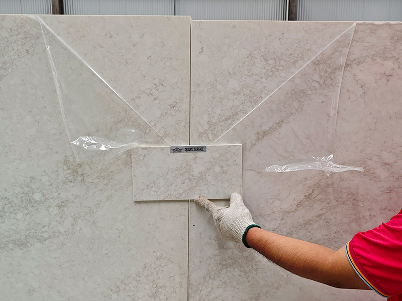 6041 Perla Venata Concrete Quartz Slabs