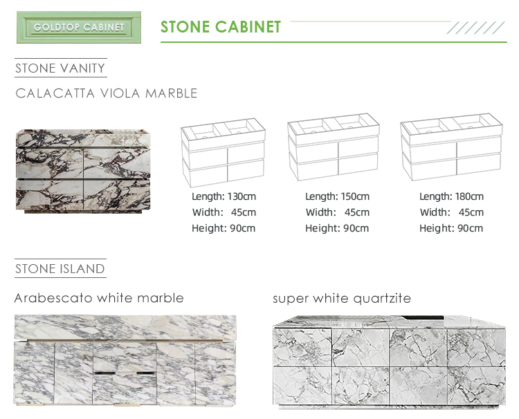Custom stone cabinet