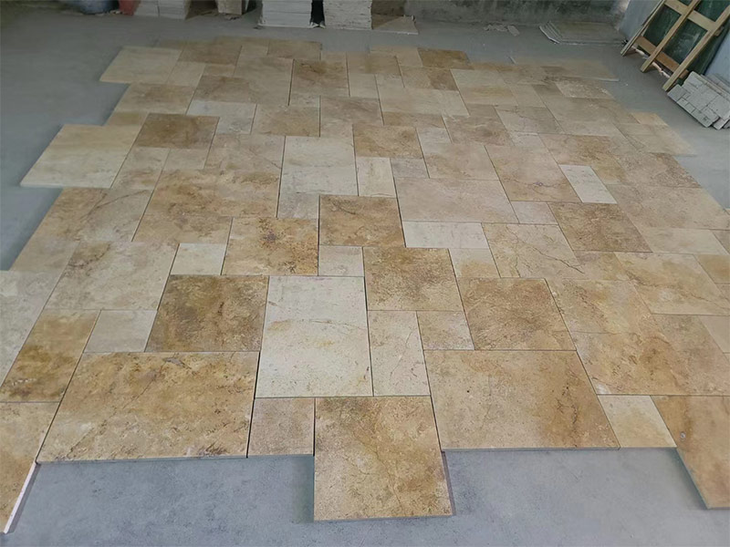 Beige Henan Travertine Floor Wall Tiles