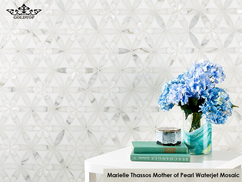 Marielle Thassos Mother of Pearl Waterjet Mosaic