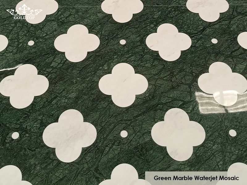 Green Marble Waterjet Mosaic