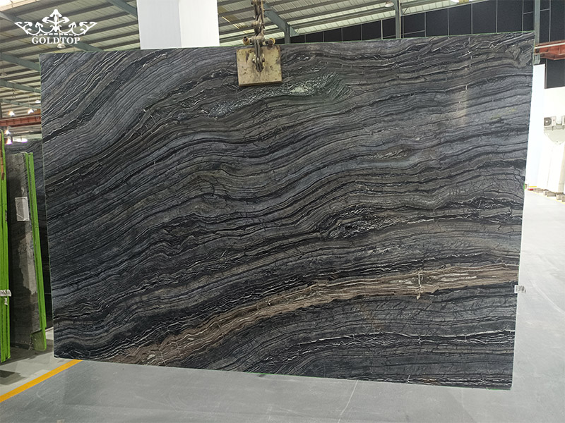 Pietra Zebranco Black Marble Slab