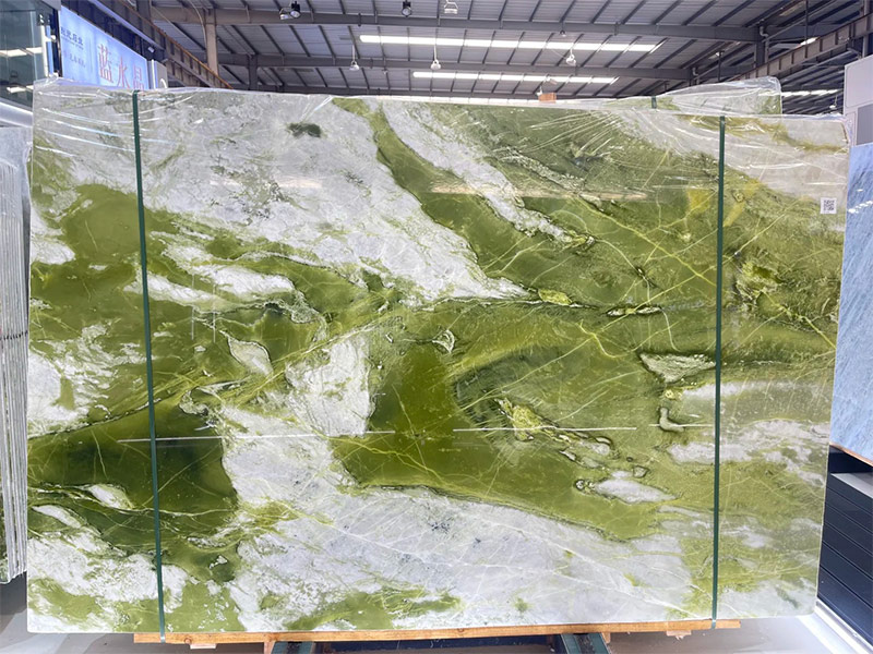 Snow Mountain Emerald Quartzite Slab for Countertops