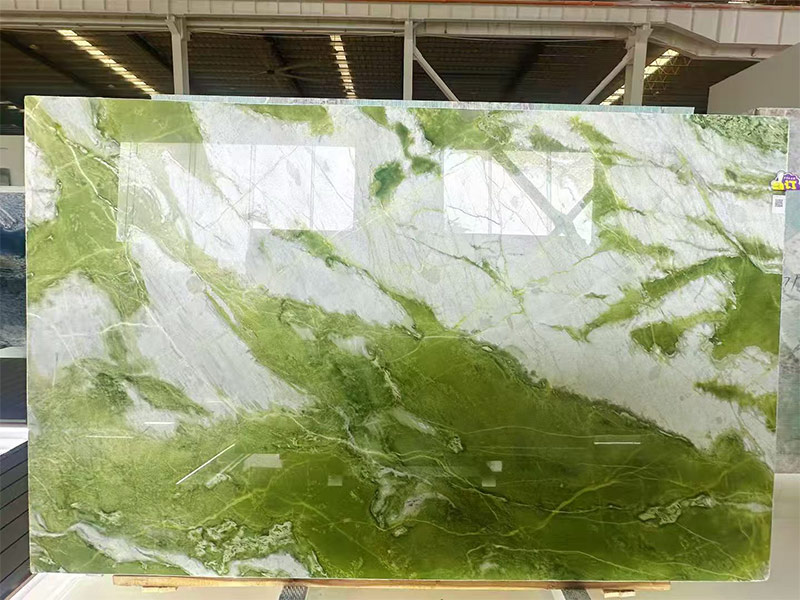 Snow Mountain Emerald Quartzite Slab for Countertops