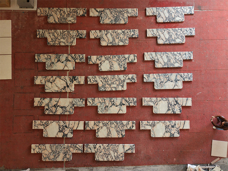 Custom Calacatta Pink Marble Countertops For Hotel Project