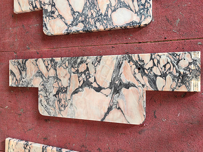 Custom Calacatta Pink Marble Countertops For Hotel Project
