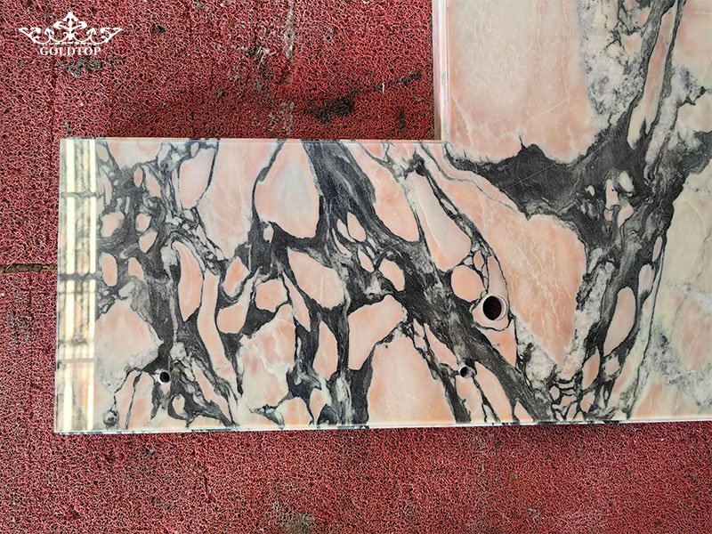 Calacatta Rosa Marble custom marble vanity tops