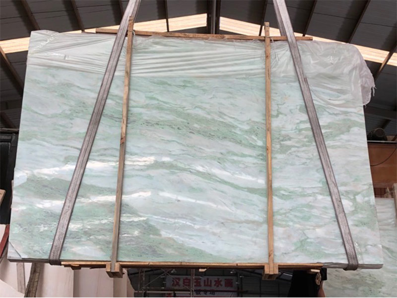 Custom Colored Onyx Green Slabs for Countertops