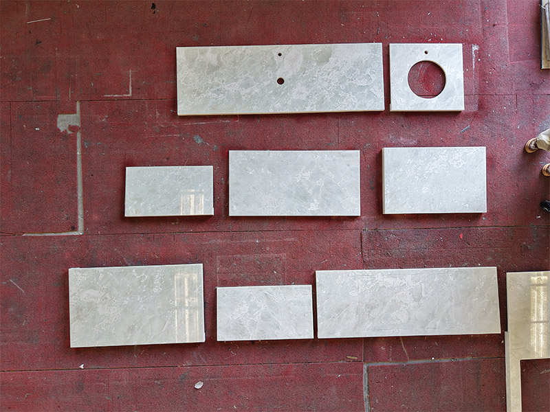 Custom Fendi White Onyx Backlit Kitchen Island Countertops