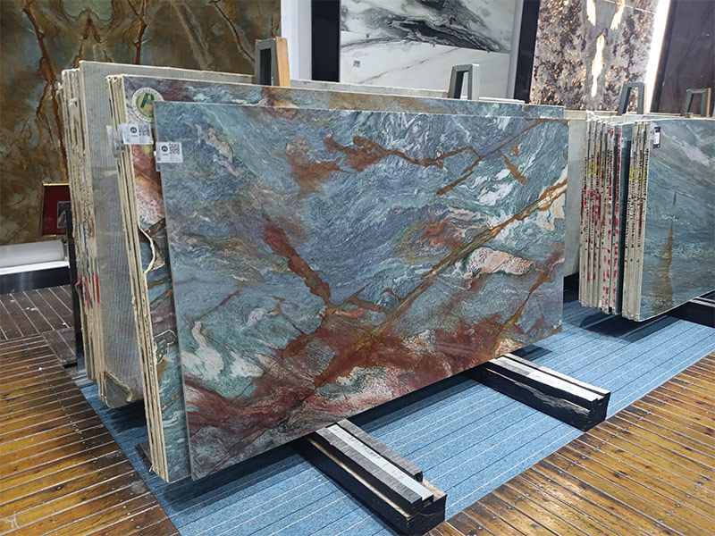 Luxury Stone Vatican Blue Quartzite Slab Supplier