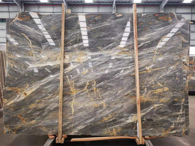 Italy Pascal Blue Marble with Golden Veins