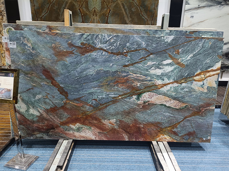 Luxury Stone Vatican Blue Quartzite Slab Supplier