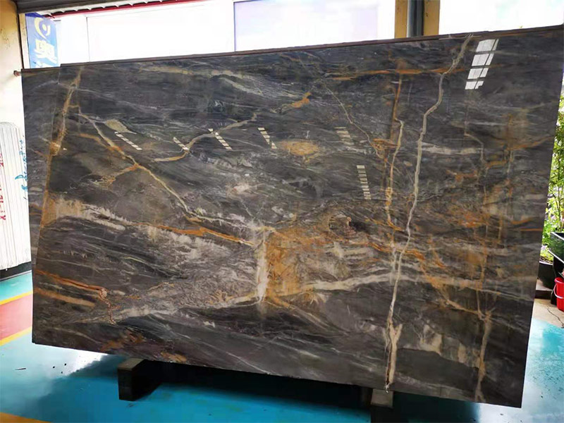 Italy Pascal Blue Marble with Golden Veins
