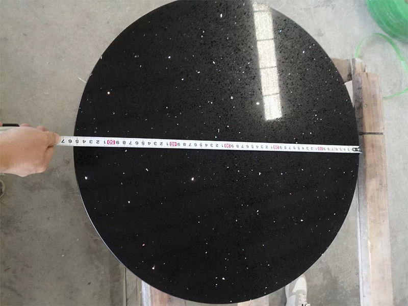 1003 Sparkle Black Quartz Countertops Custom Wholesale