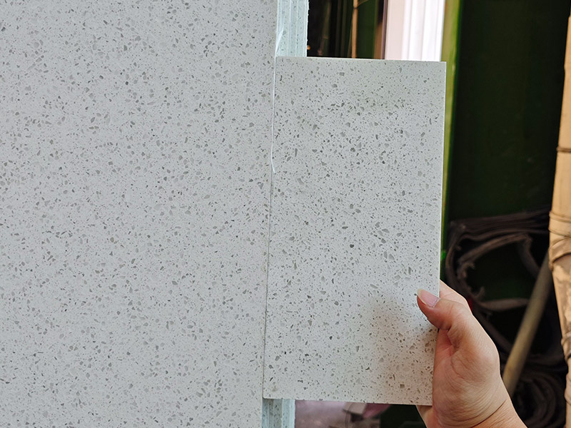2005 Snow White Sparkle Quartz Slab for Kitchen Countertops/ Vanity Tops