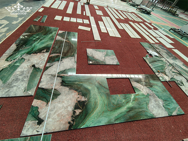 Emerald Crystal Quartzite Kitchen Countertops