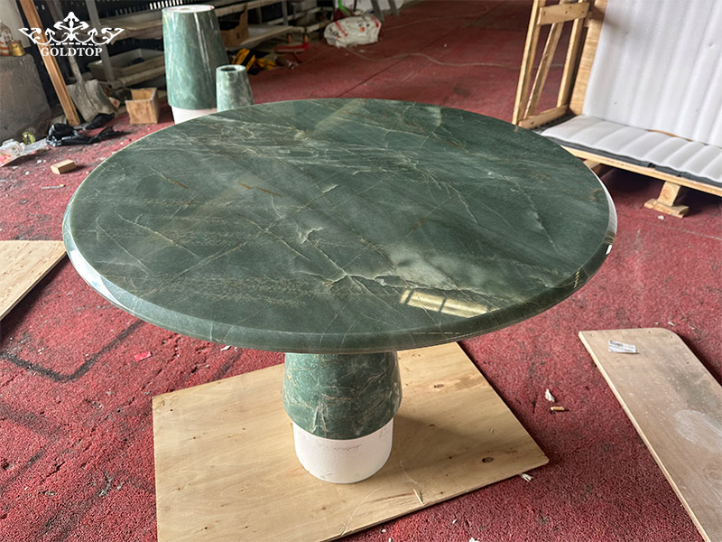 Emerald green quartzite table