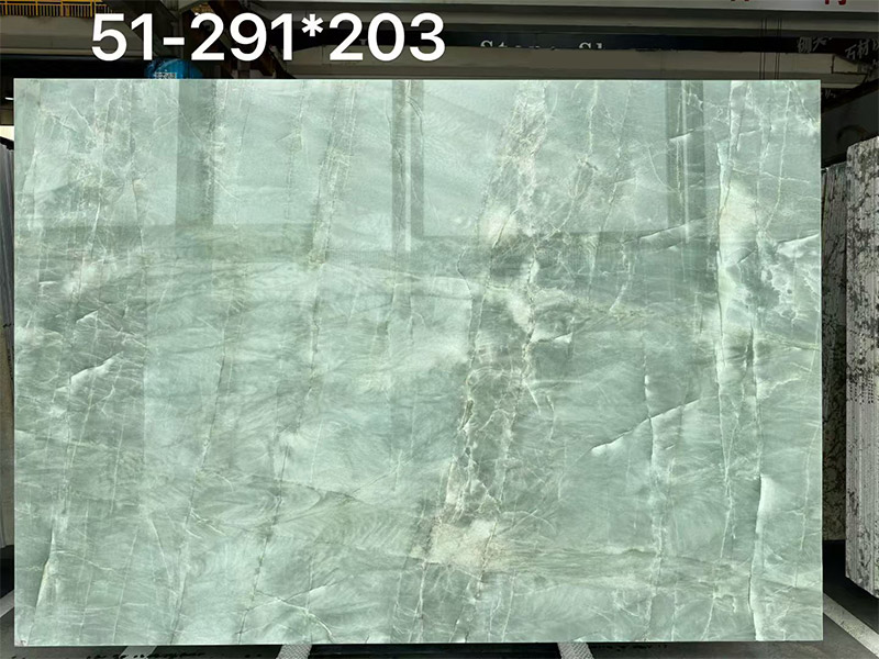 Custom Emerald Green Quartzite Slab