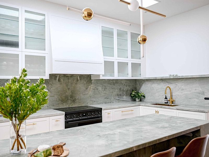Custom Emerald Green Quartzite Countertops