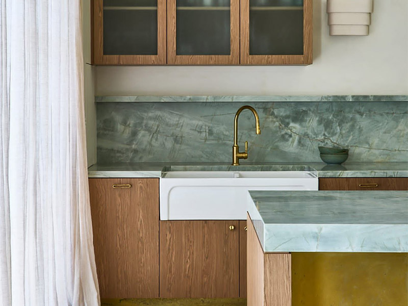 Custom Emerald Green Quartzite Countertops
