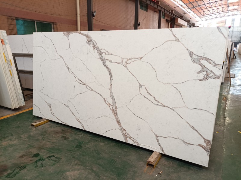 5125 Calacatta Fiorina Quartz Slab Customized Countertops for Commercial Project