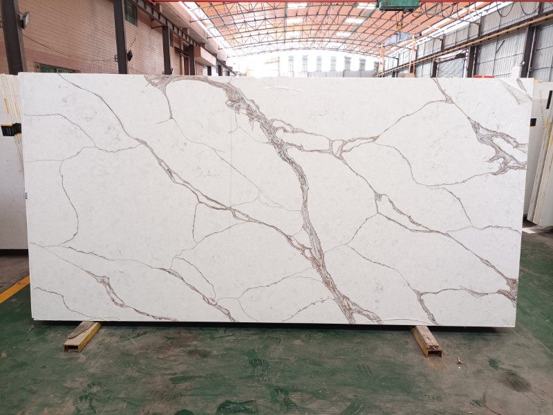 5125 Calacatta Fiorina Quartz Slab Customized Countertops for Commercial Project
