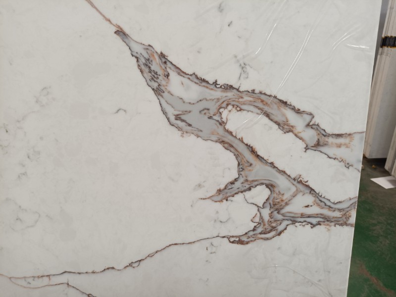 5125 Calacatta Fiorina Quartz Slab Customized Countertops for Commercial Project