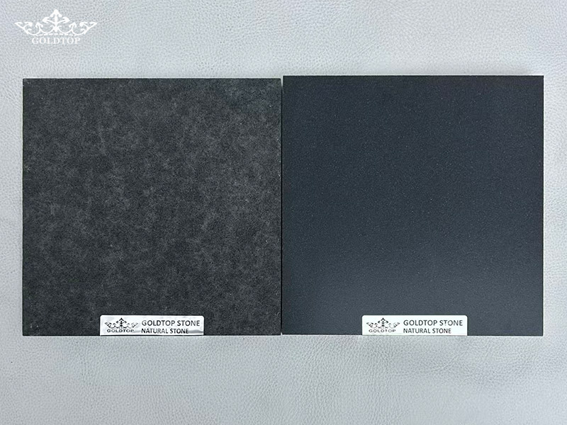 black honed granite tile and flamed granite