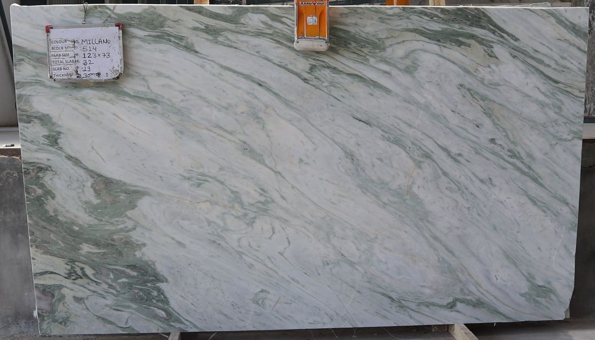Millano Green Marble Slab for Island Countertops