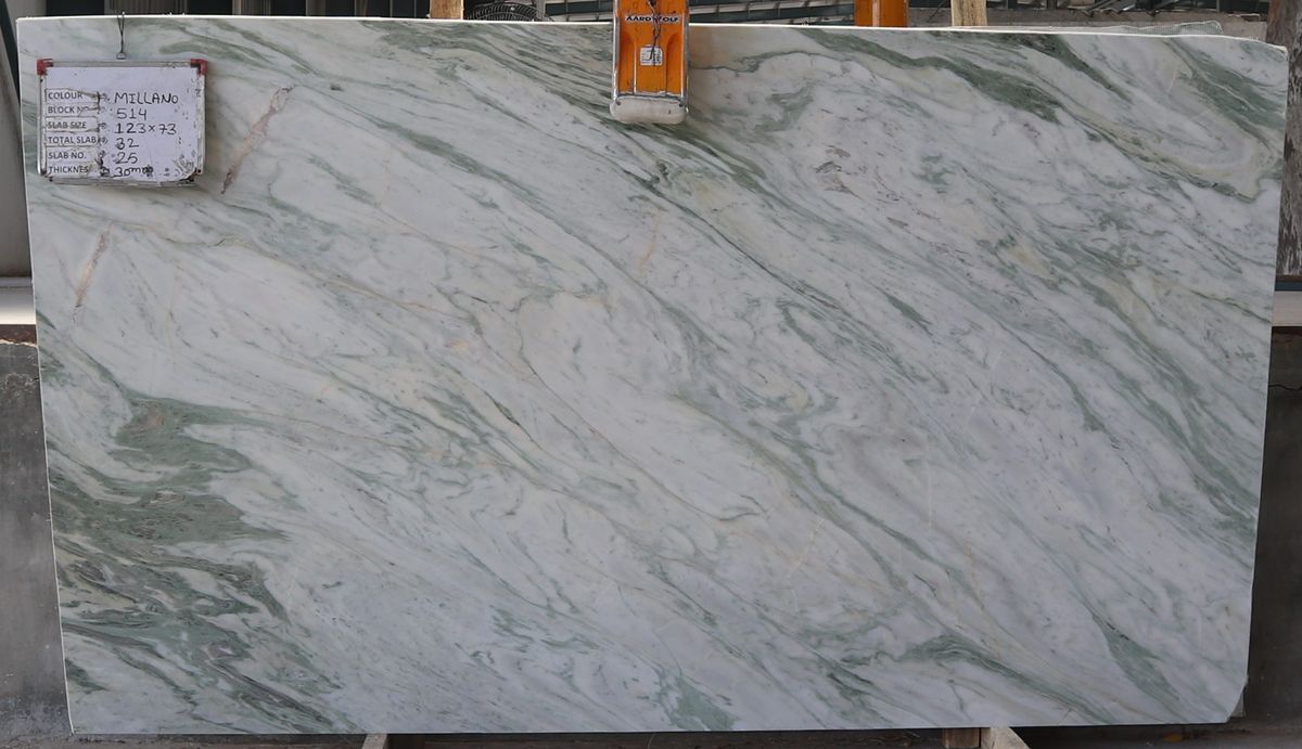 Millano Green Marble Slab for Island Countertops