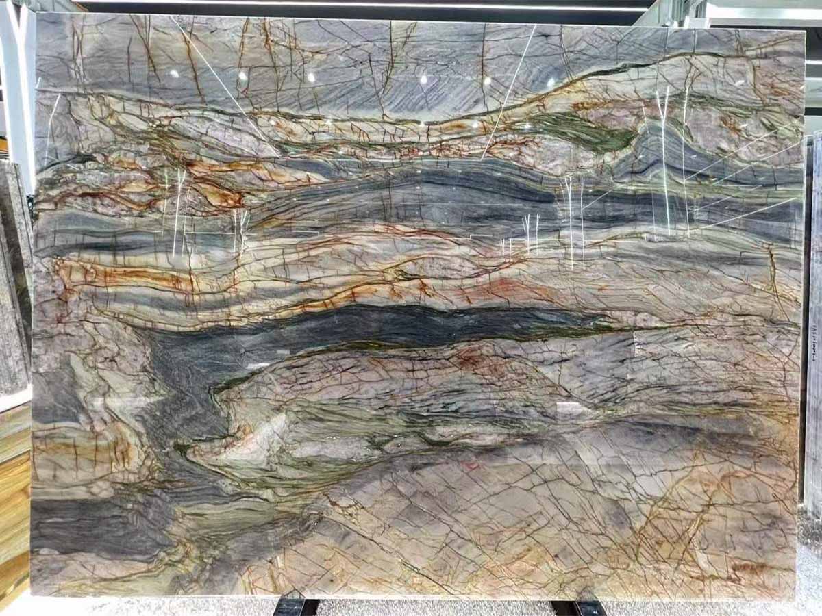 Brazil Backlit Michelangelo Quartzite Slab for Kitchen Countertops / Wall