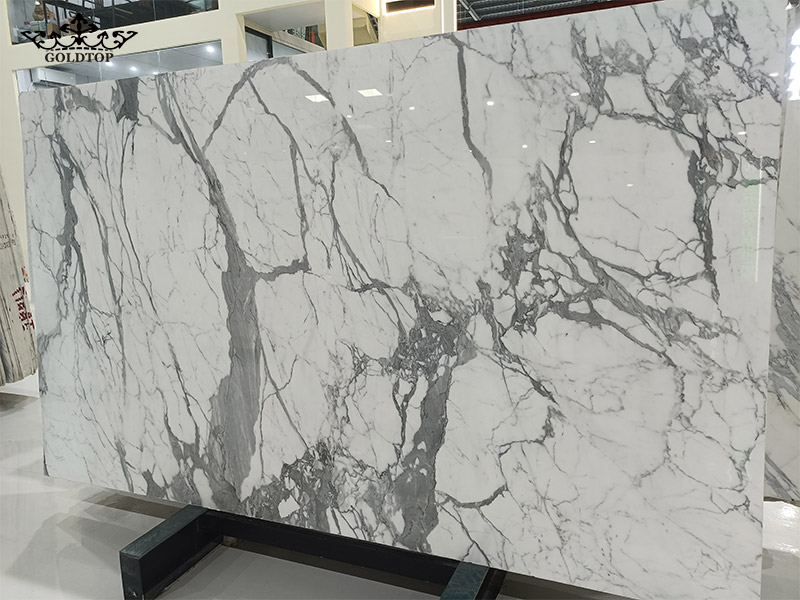 calacatta white marble slab
