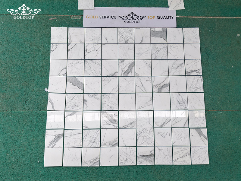 calacatta white marble 203&times;203mm tiles