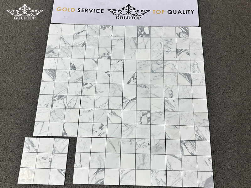 calacatta white marble 100&times;100mm mosaic