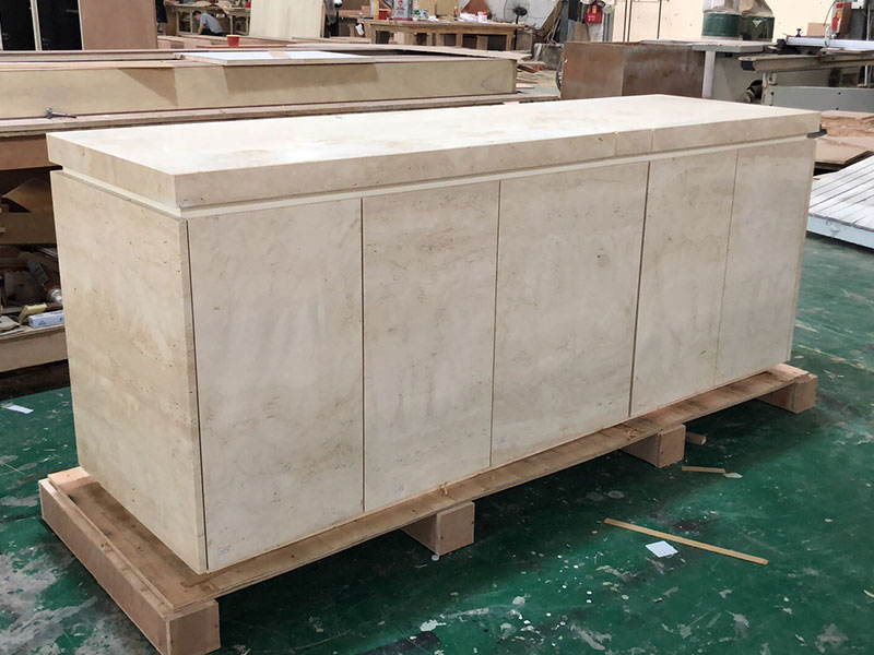 Italy Ivory White Travertine Cabinet
