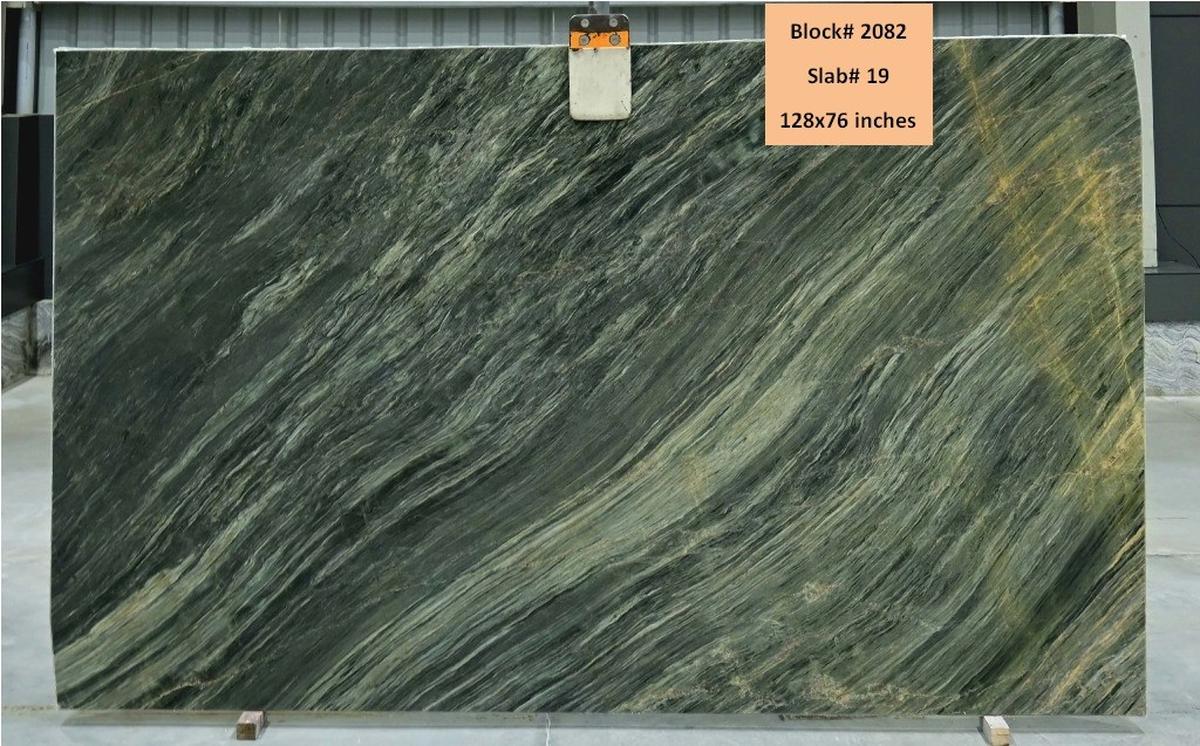 Botanic Green Quartzite Slab For Island / Countertops