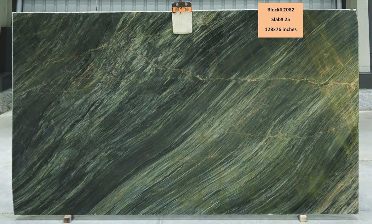Botanic Green Quartzite Slab For Island / Countertops